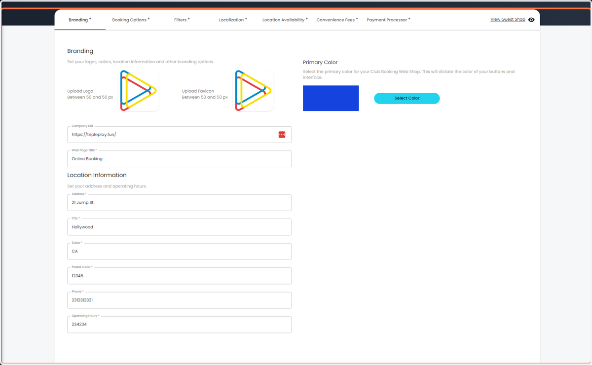 Update your Company Branding and information