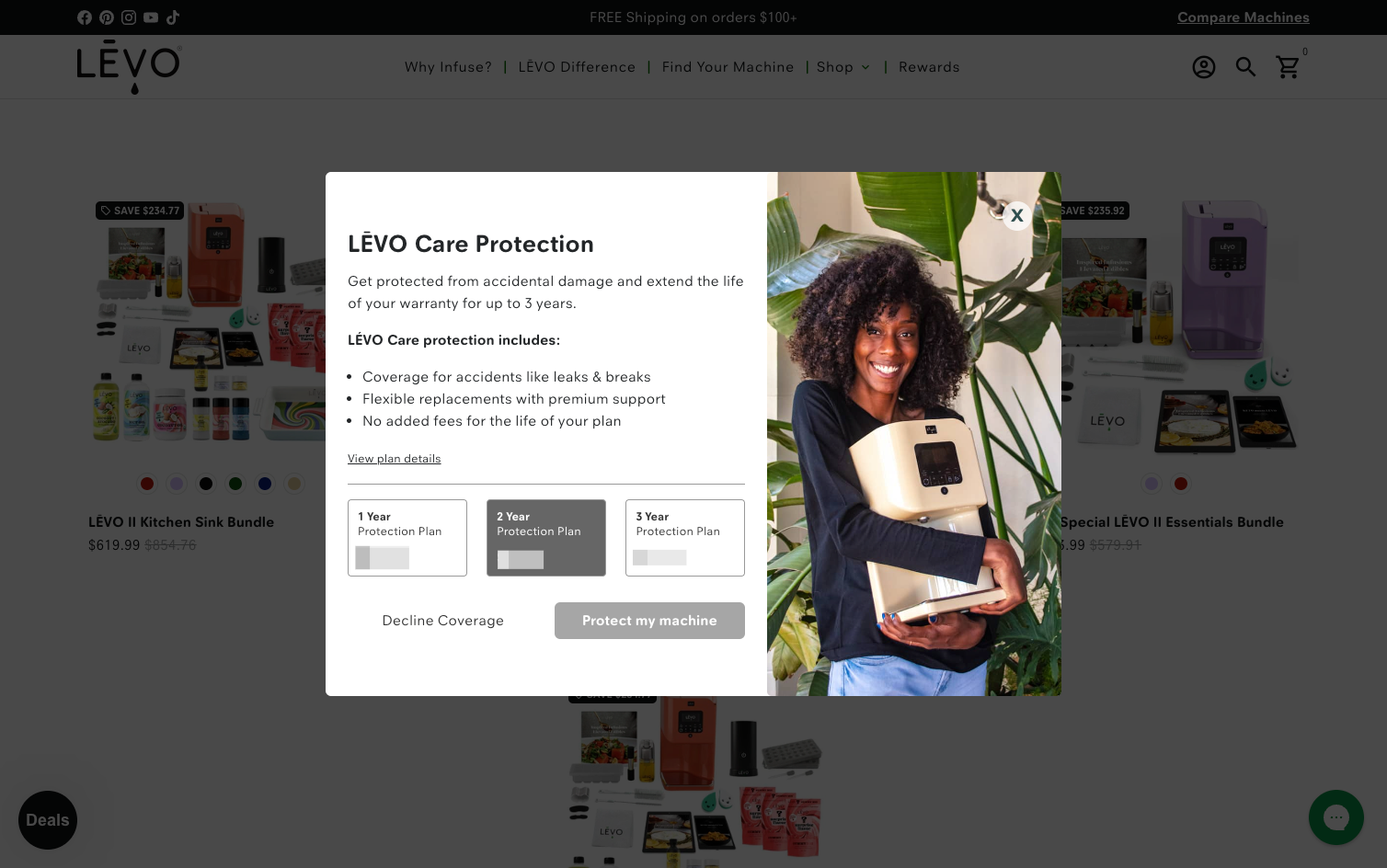 Click on Protect my machine (optional)