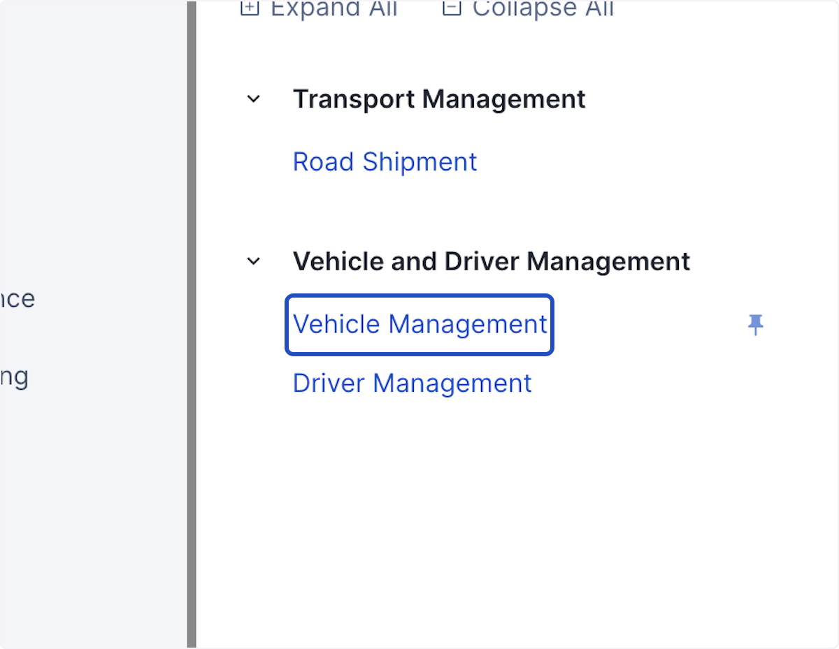 Click on Vehicle Management