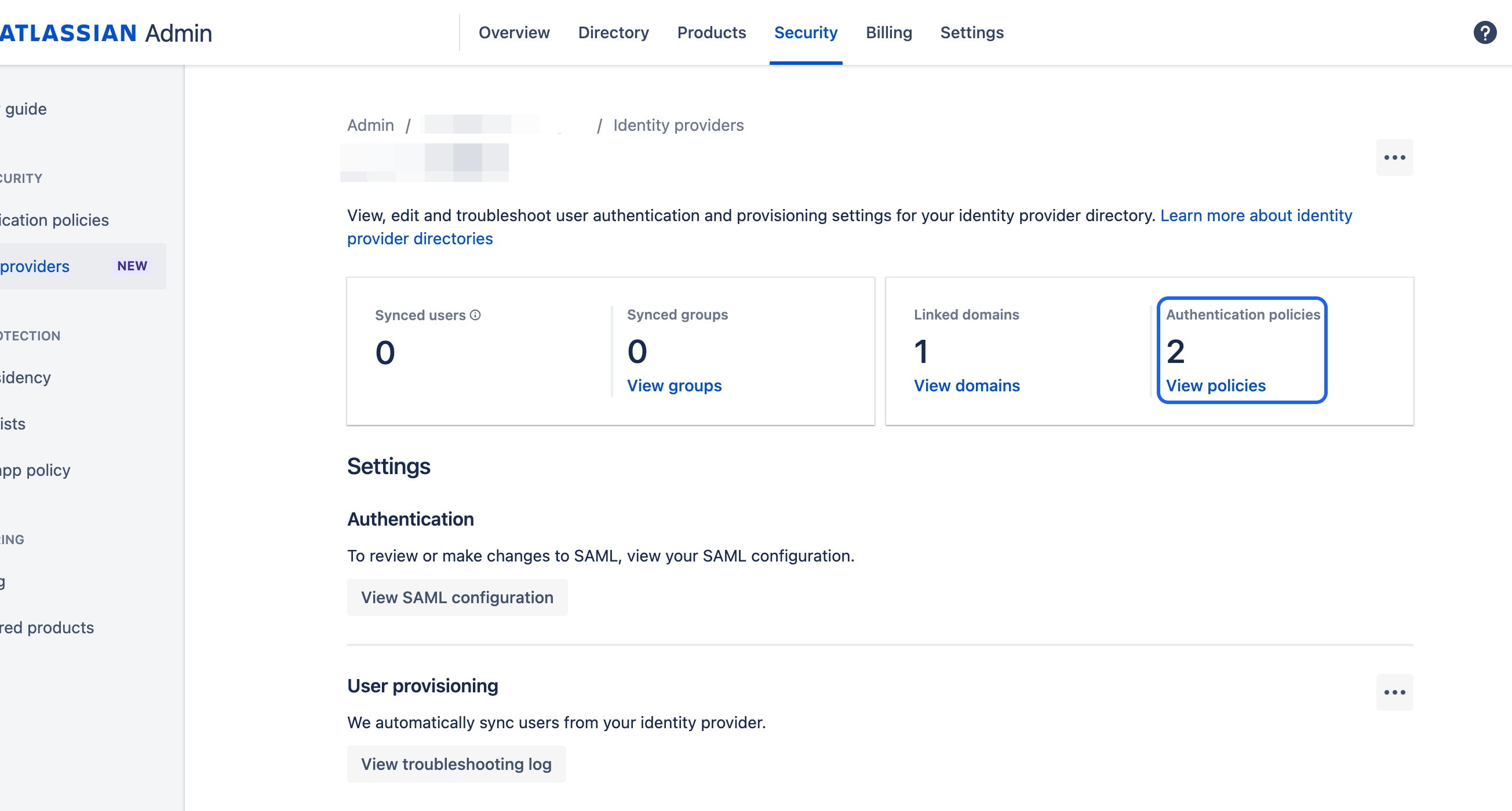 Authentication policies