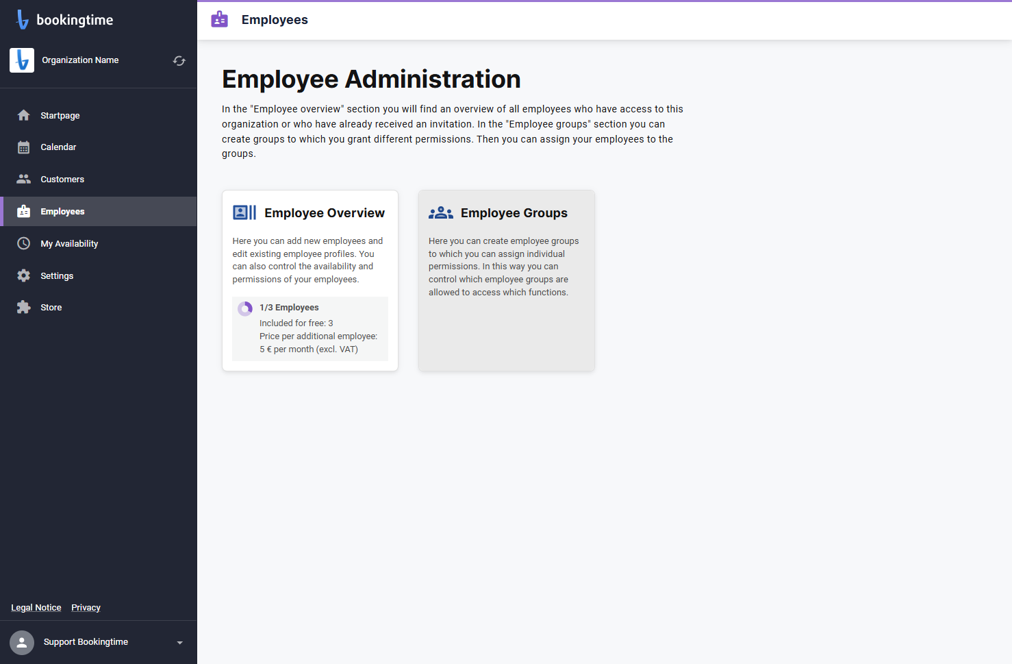 Click on Employee Groups
