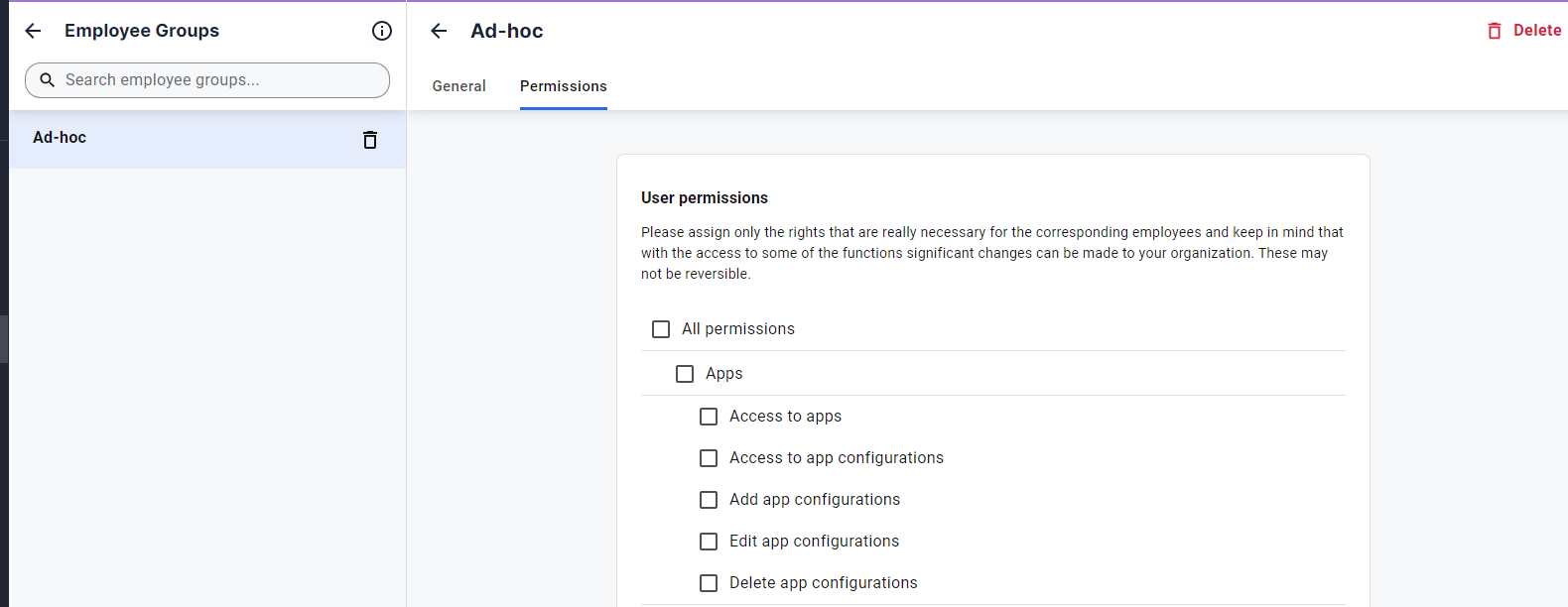Click on the Permissions Tab