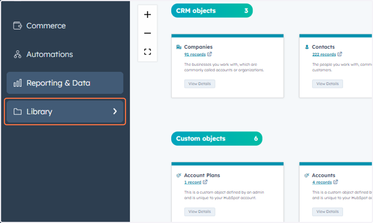 Click on Library