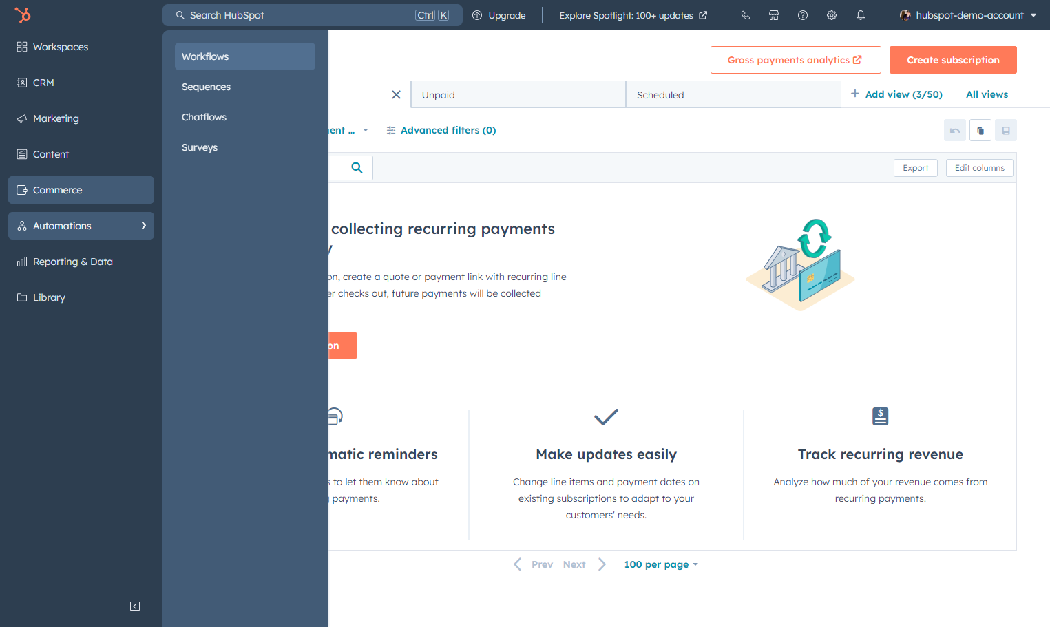 Click on Workflows