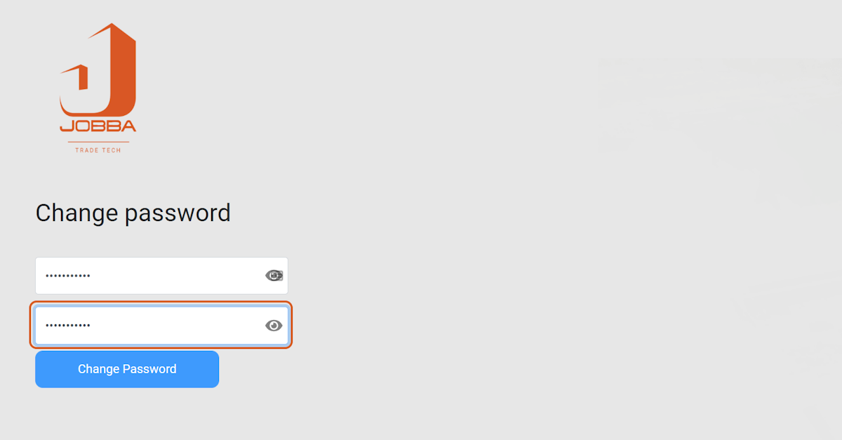 Confirm your New Password, then click Change Password