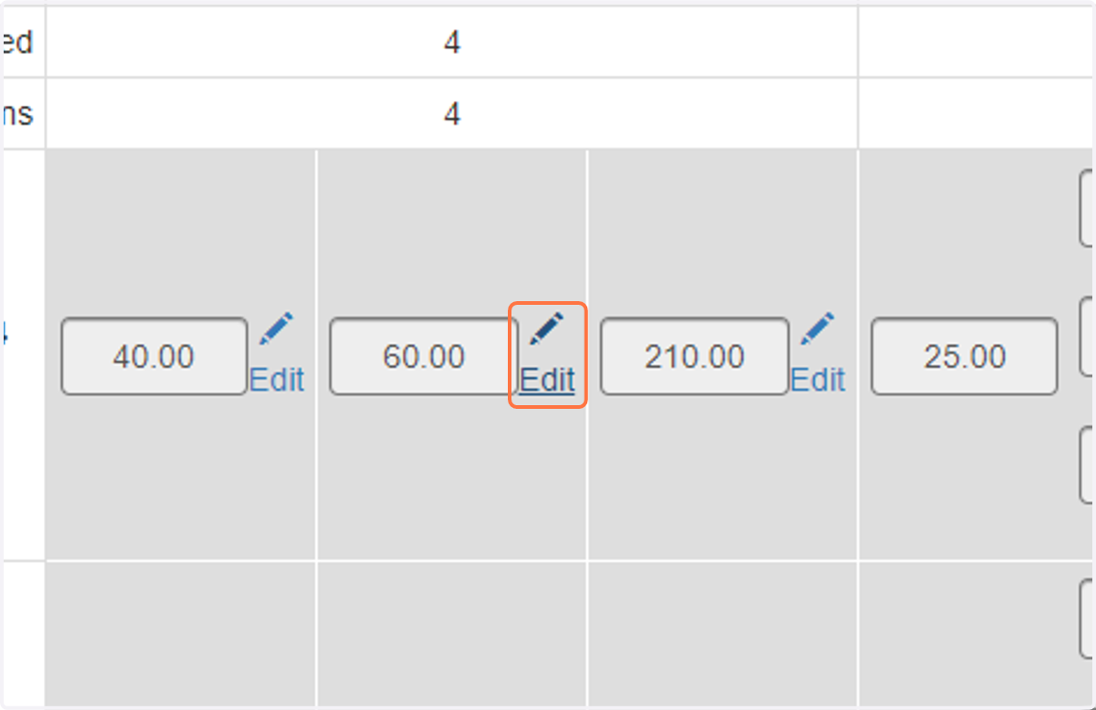 Tip: you can edit the pricing once it has been added by just clicking 'Edit'