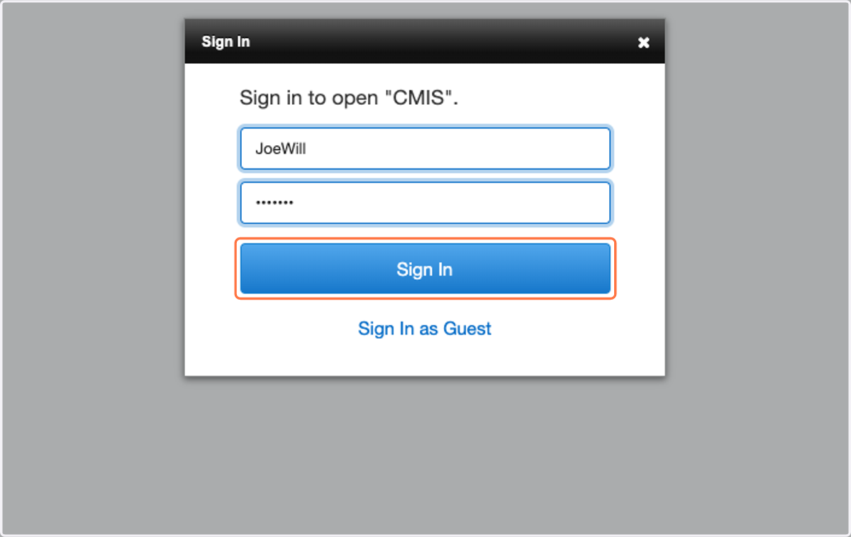 Click on Sign In
