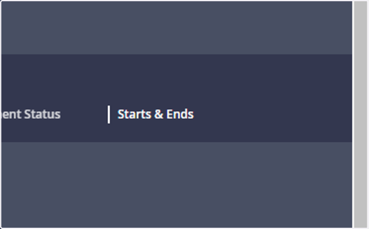 Starts & Ends