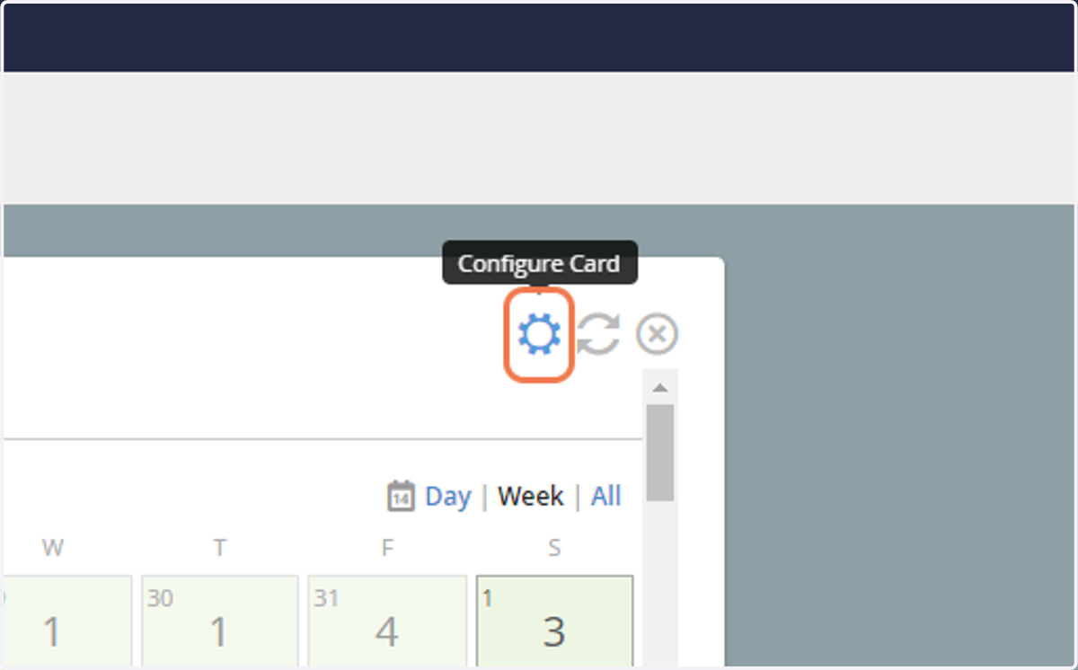 Configure the Starts & Ends Card