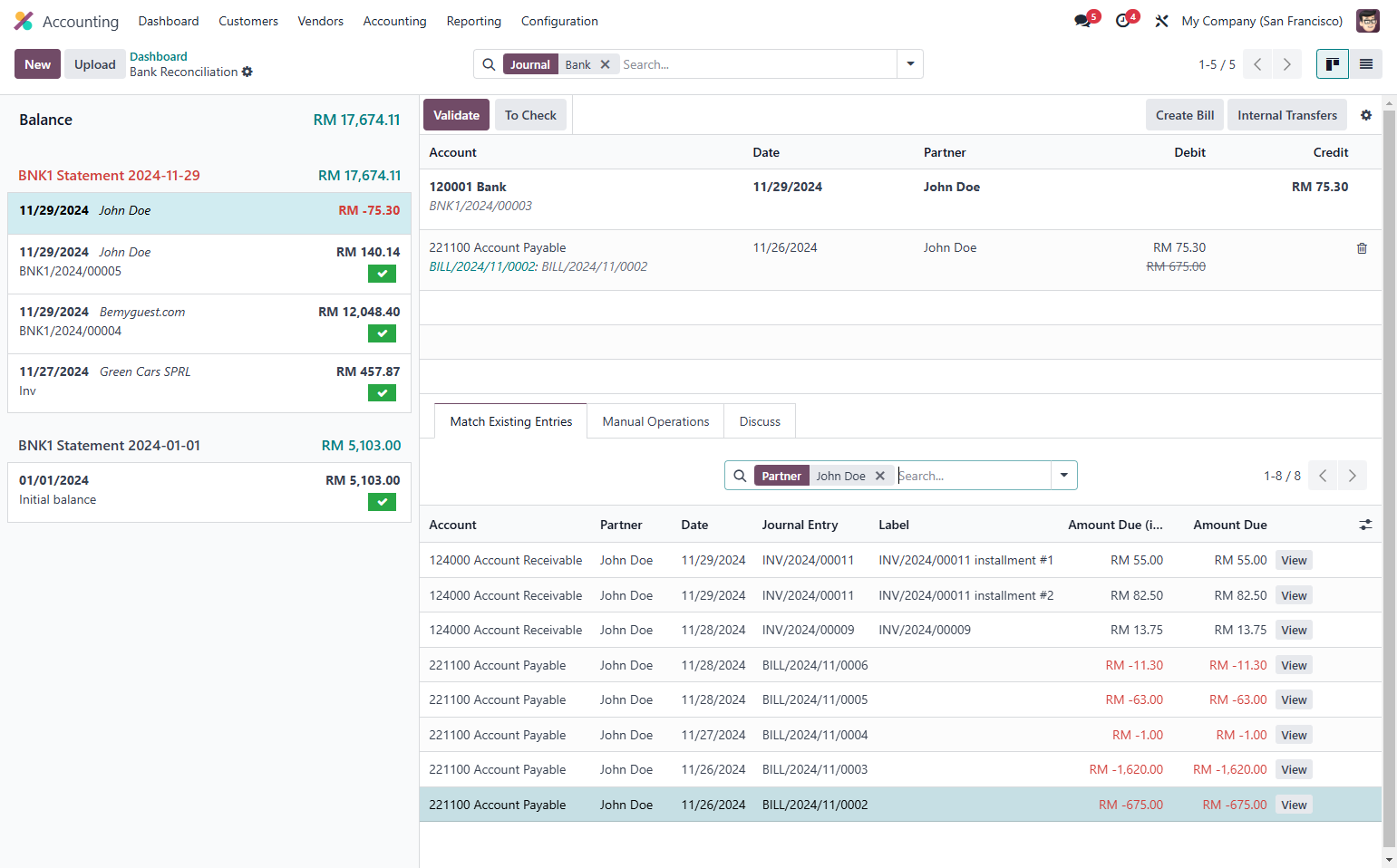 By default, it Will reduce the oldest invoice amount first