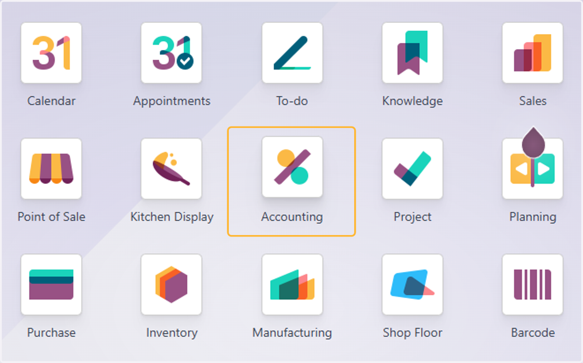 Click on Accounting