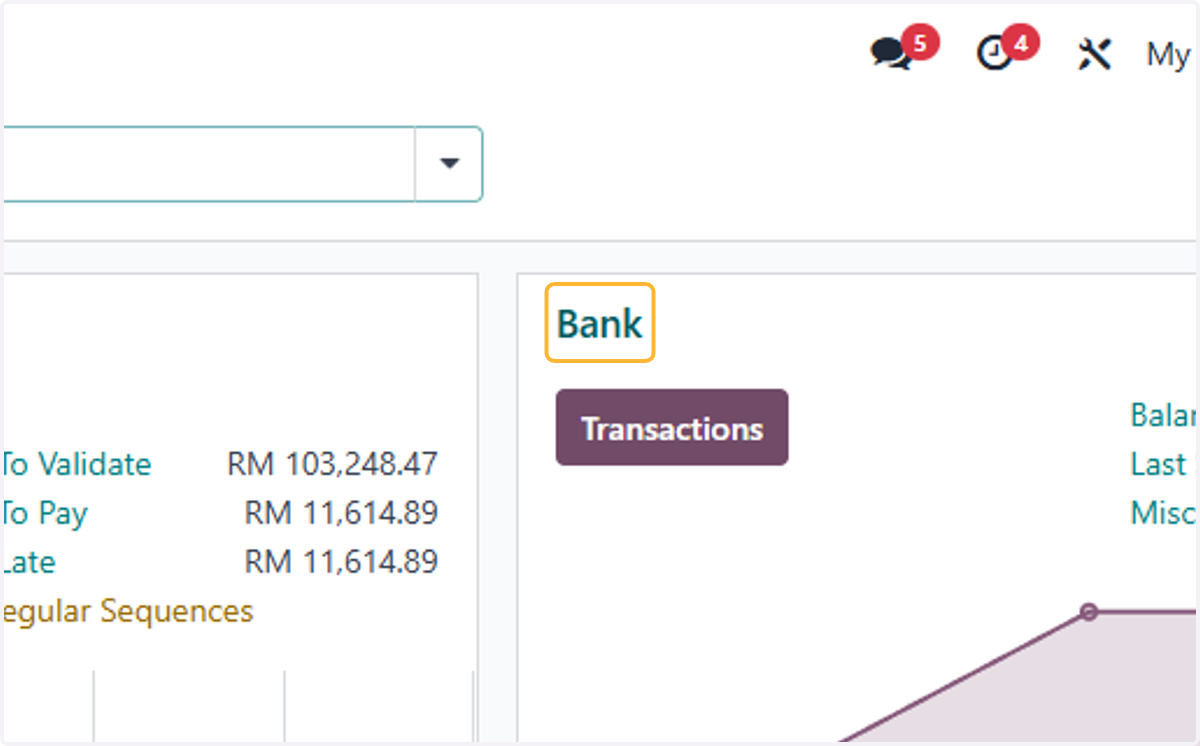 Click on Bank