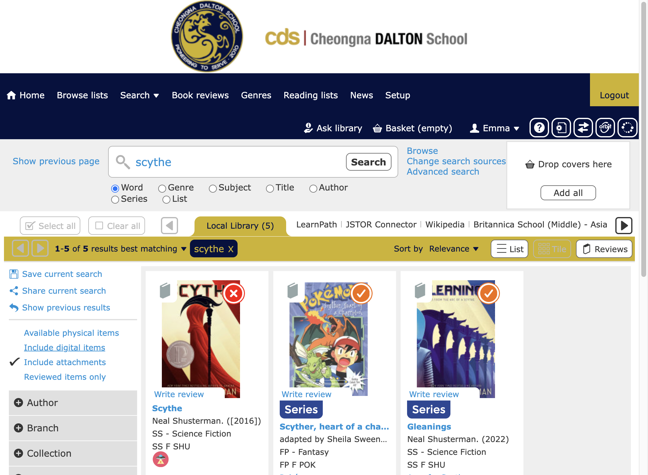Click on Include digital items