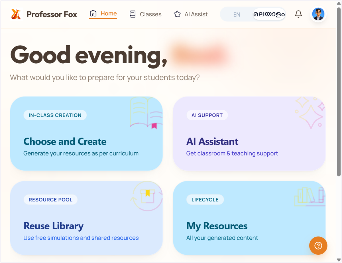 Your subscription has been activated successfully. You can now use your credits to create lesson plans, worksheets, presentations, teaching manuals, and other classroom resources in Professor Fox.