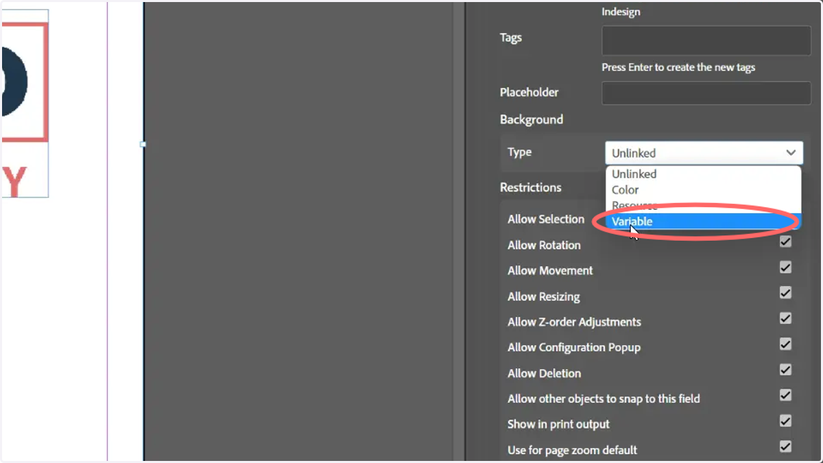 Click Variable