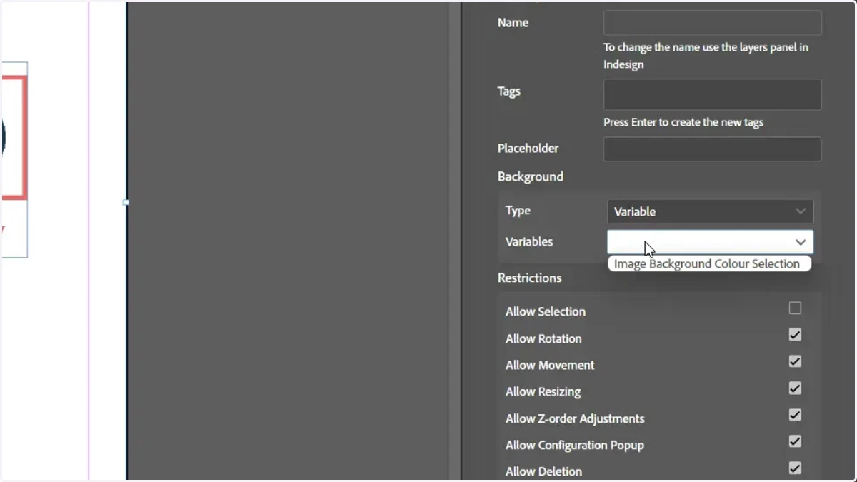 Select the variable to be used