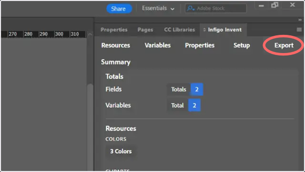 Click Export, Start Validations and resolve any issues