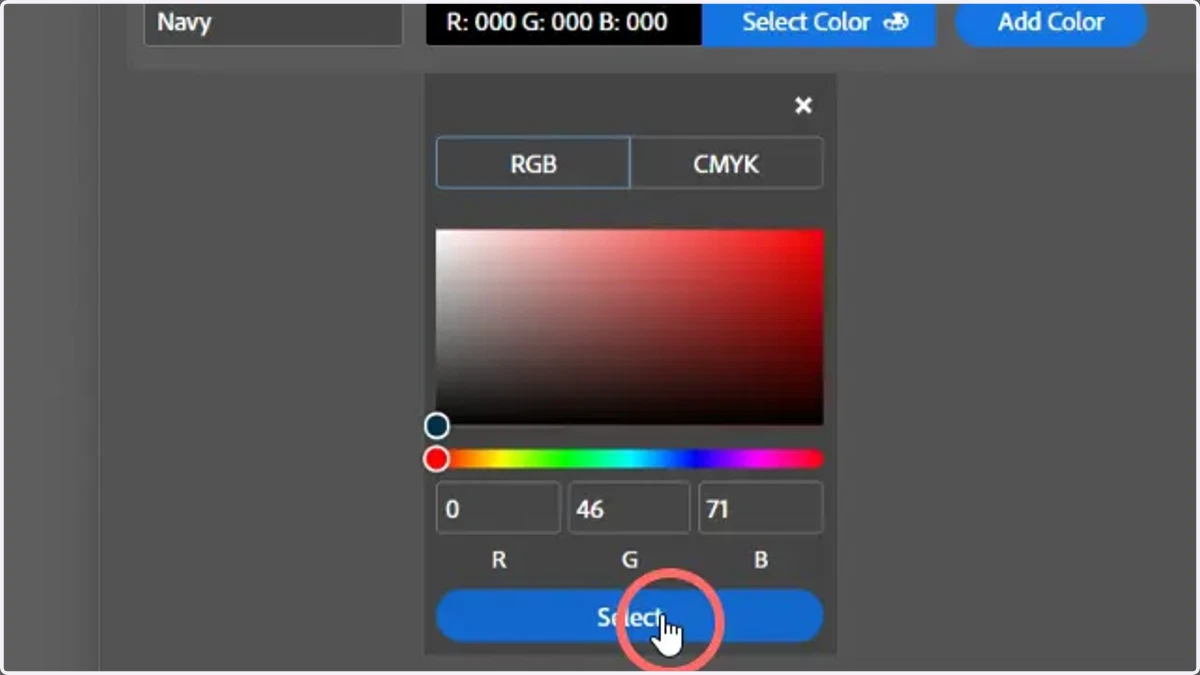 Click Select