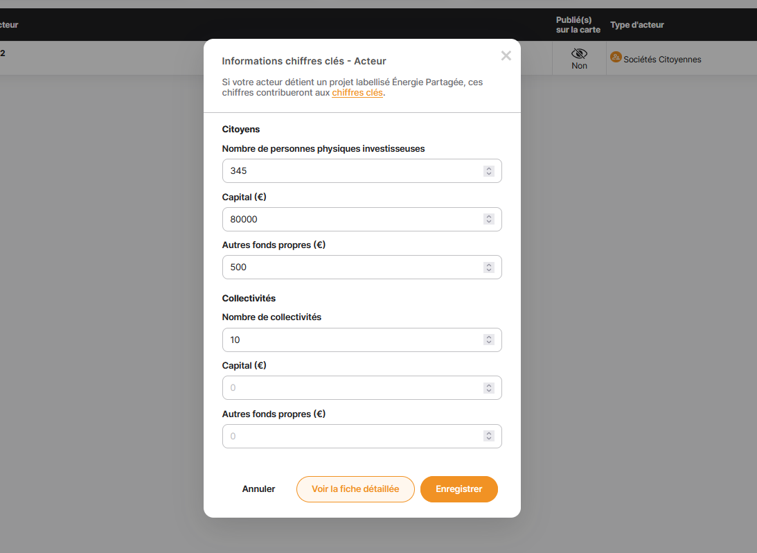 Ajouter/Modifier vos informations