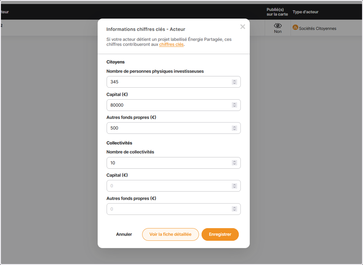Ajouter/Modifier vos informations