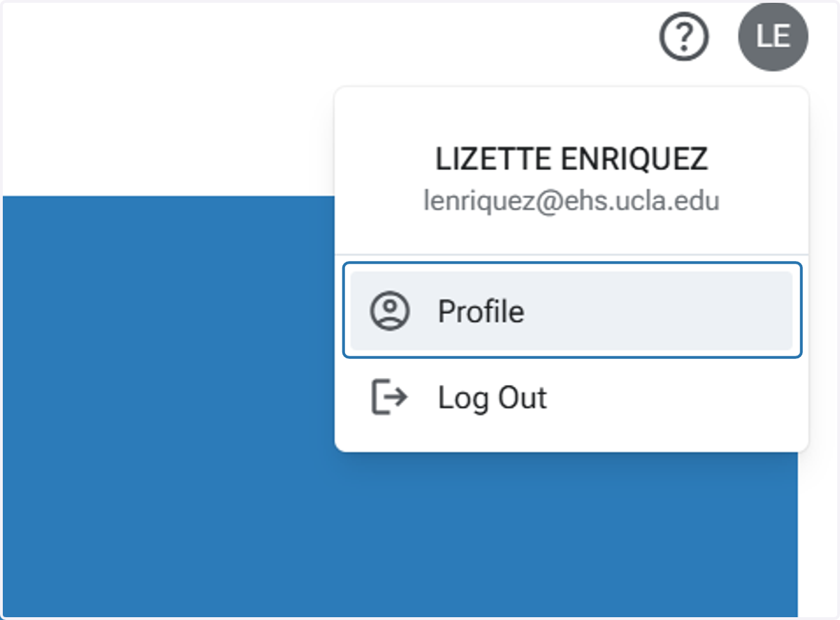 Click on Profile