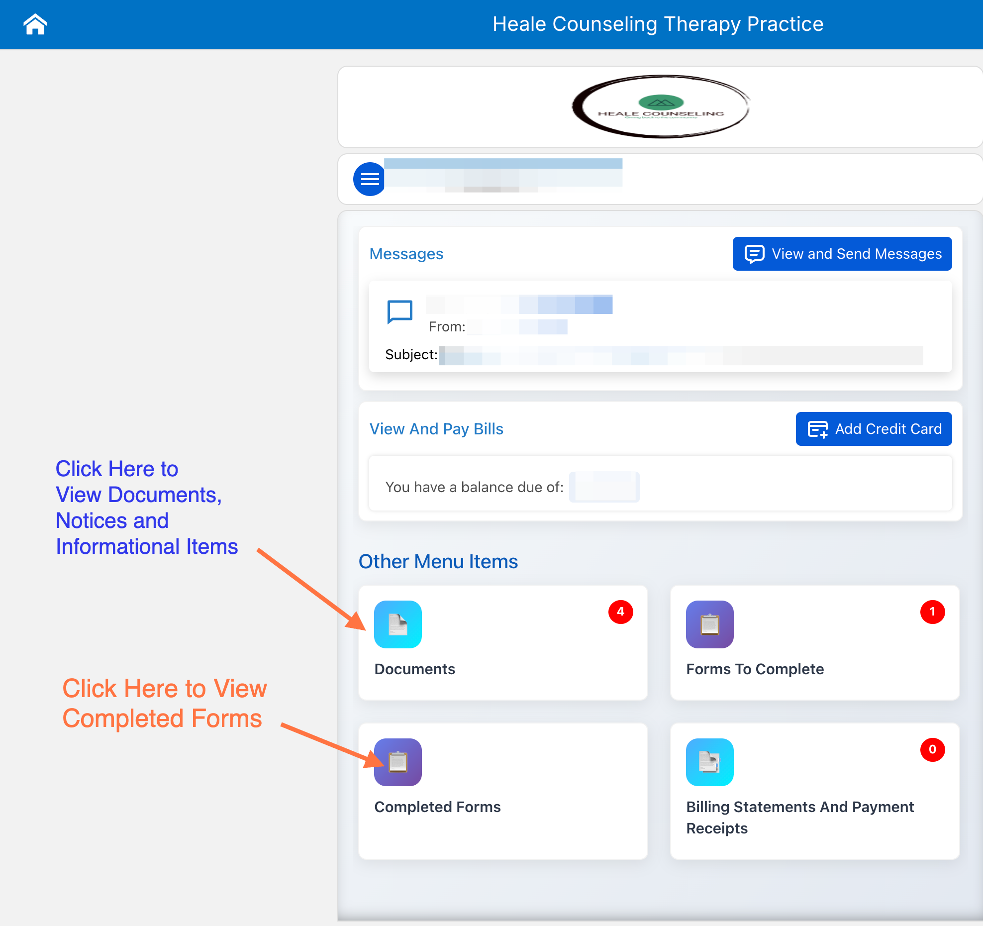 View the Forms Completed and Documents Sent to You on Your Dashboard