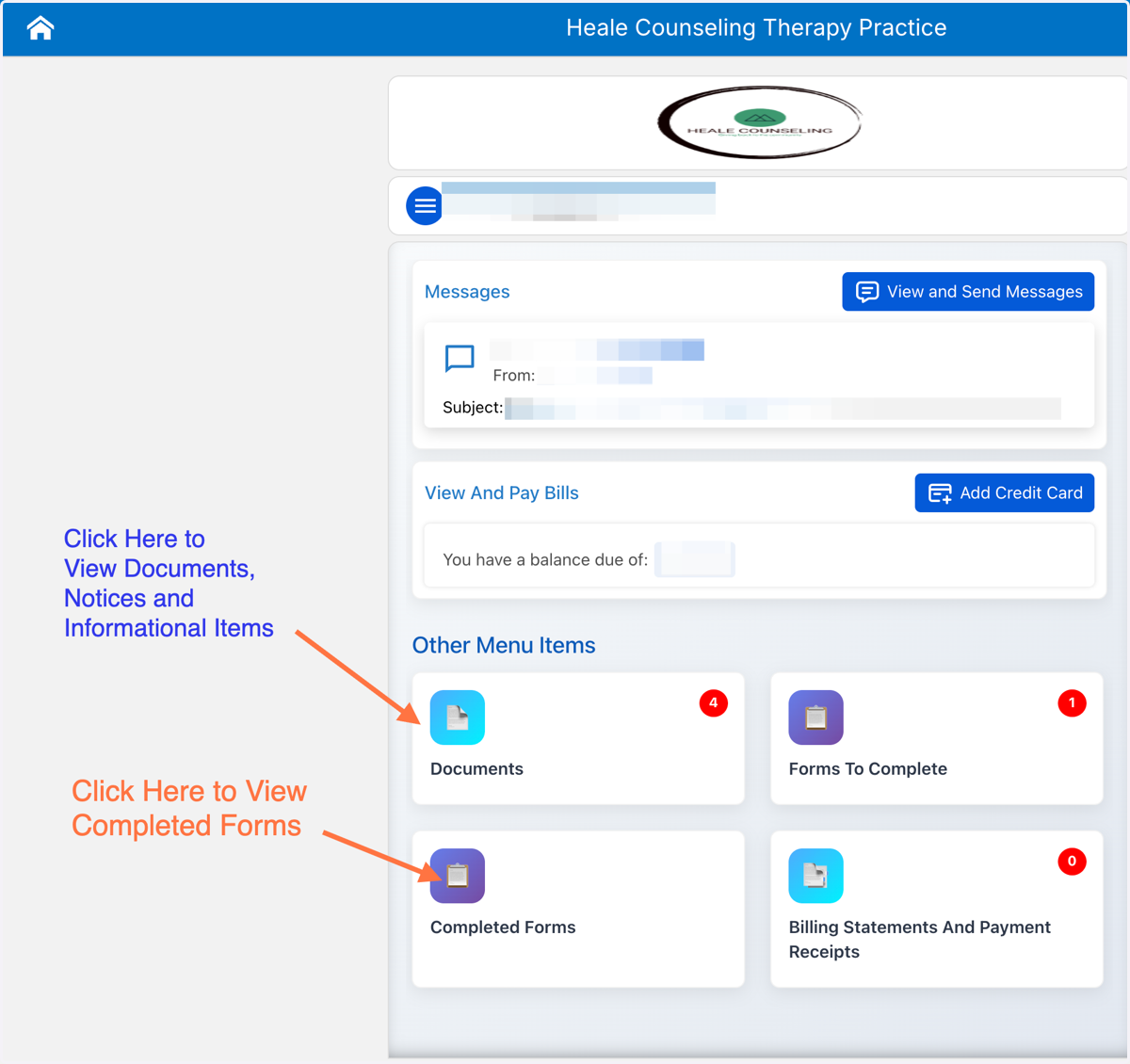 View the Forms Completed and Documents Sent to You on Your Dashboard