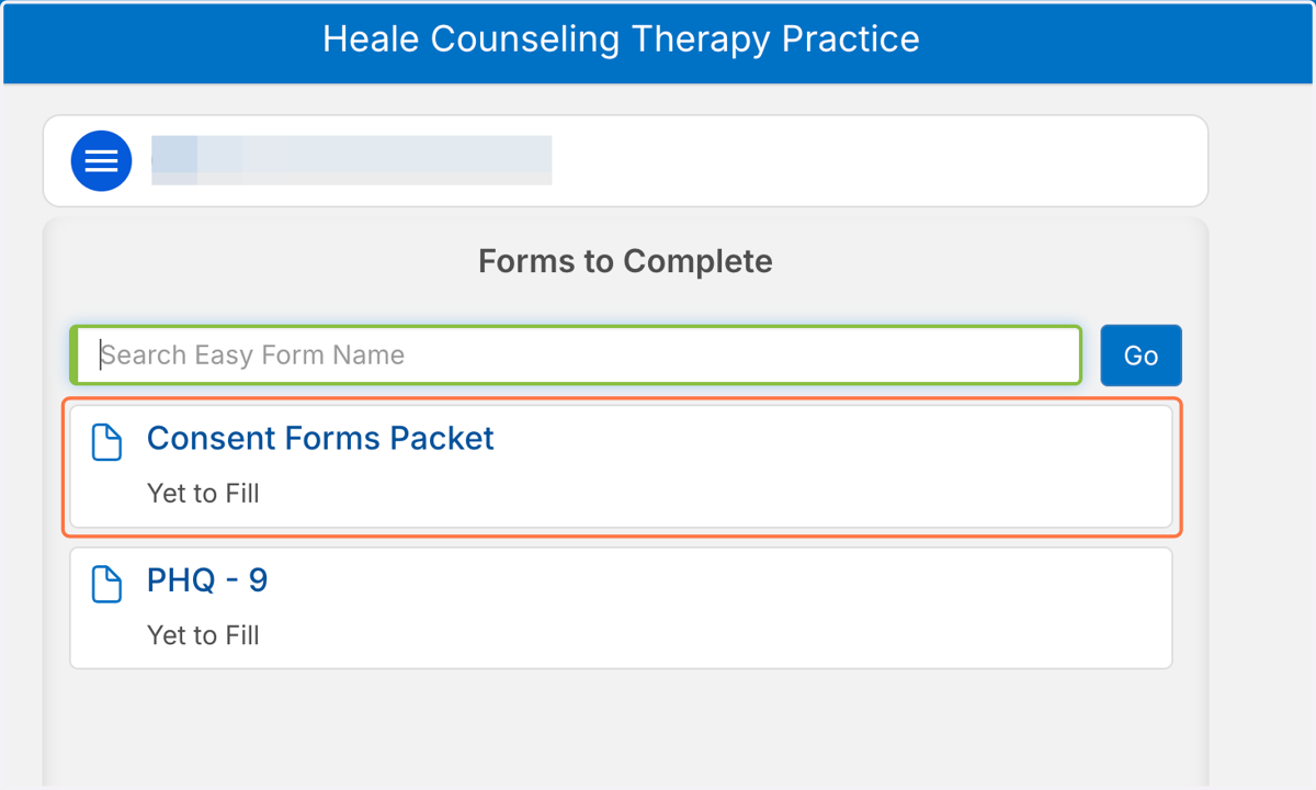 Click on Form