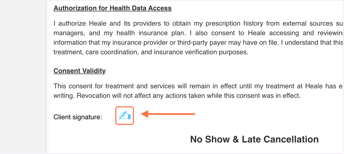 Review the Document, Click on Signature Icon