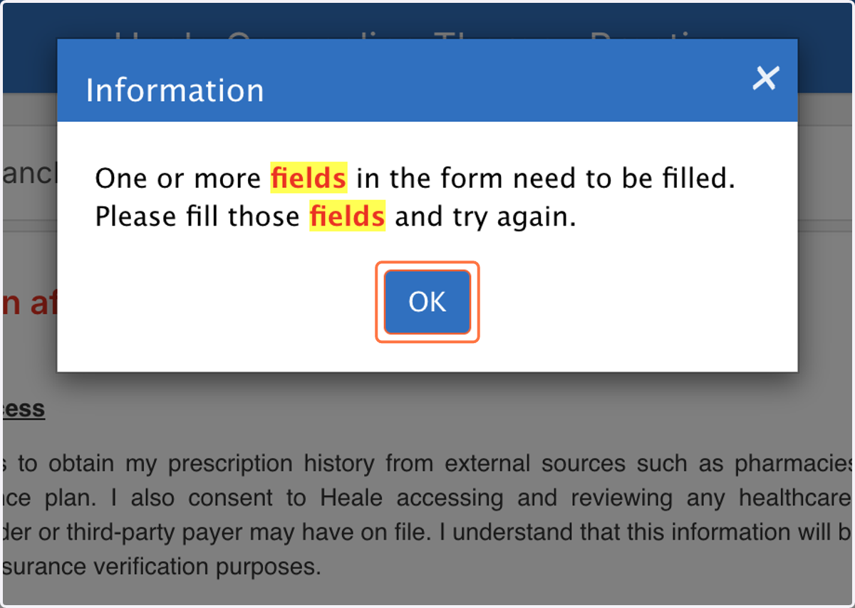 Click on OK (If additional signatures are needed, this window will appear).
