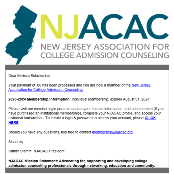 The submember that is added will receive this email to create their account