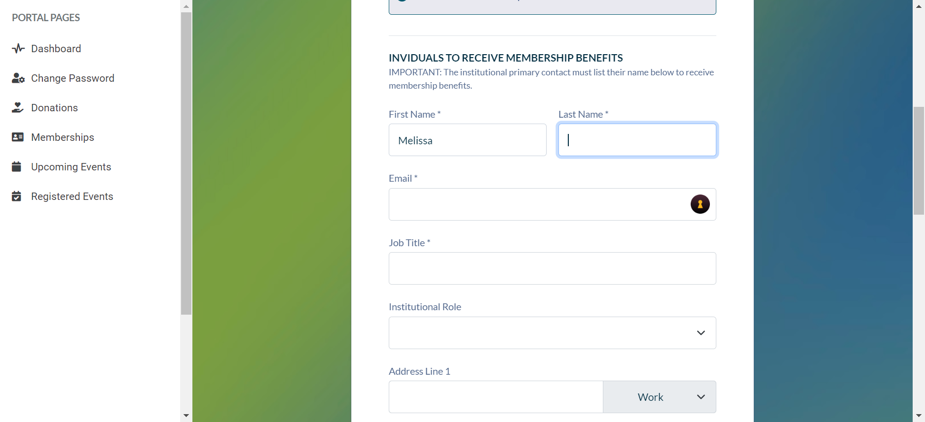 Enter the contact information for your submember
