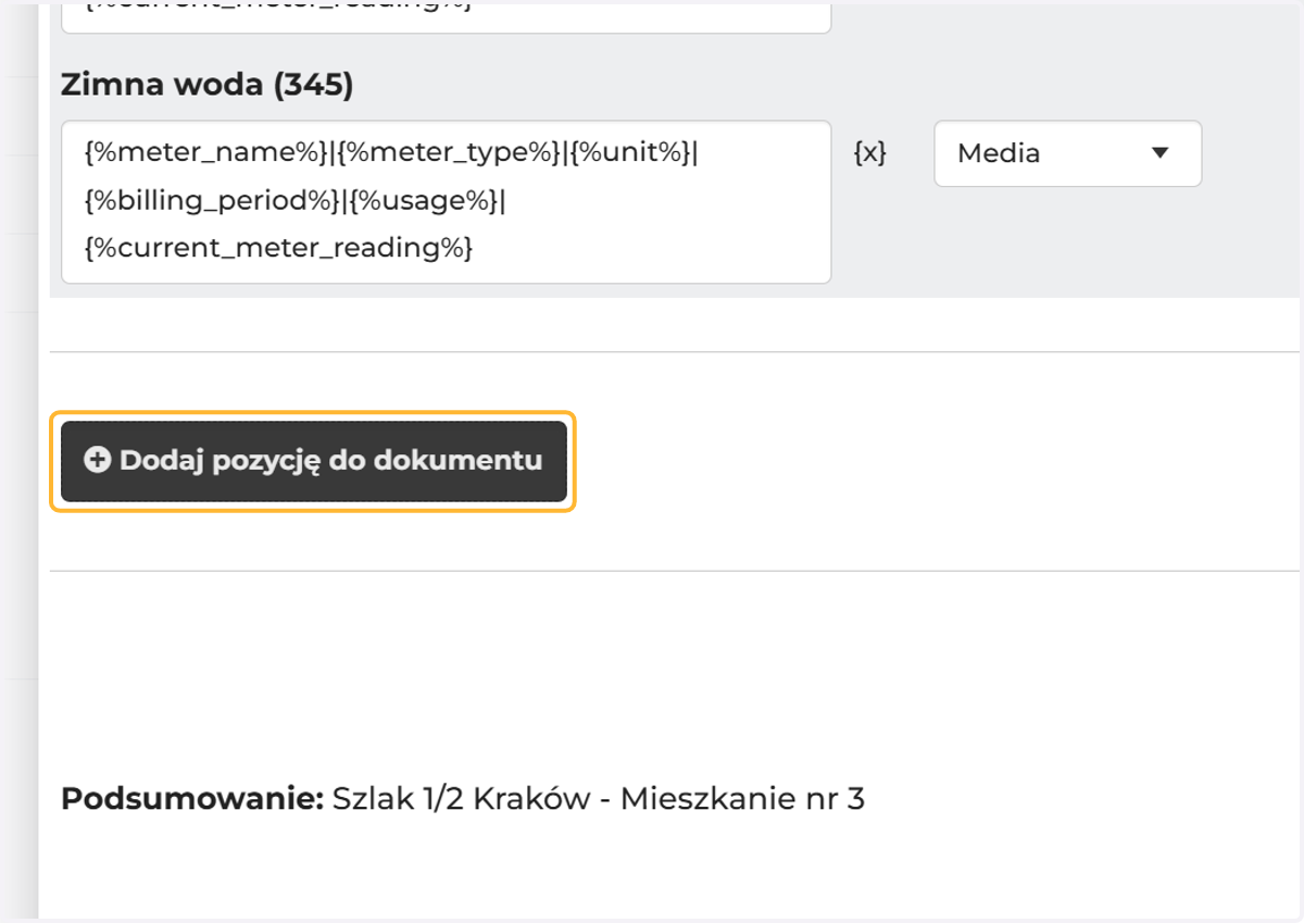 Jeśli zostały dodane później, możesz je dodać, aby wystawiały się na dokumencie