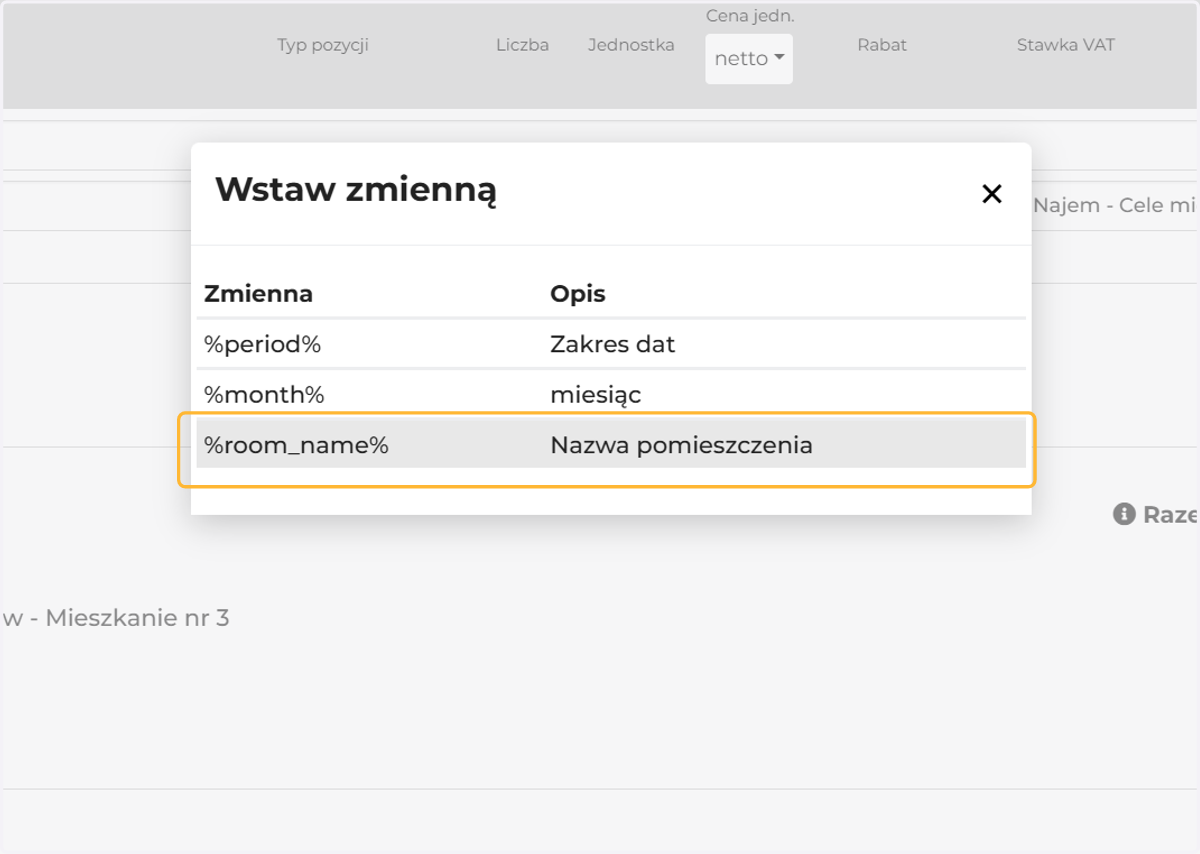 a nawet nazwa pomieszczenia
