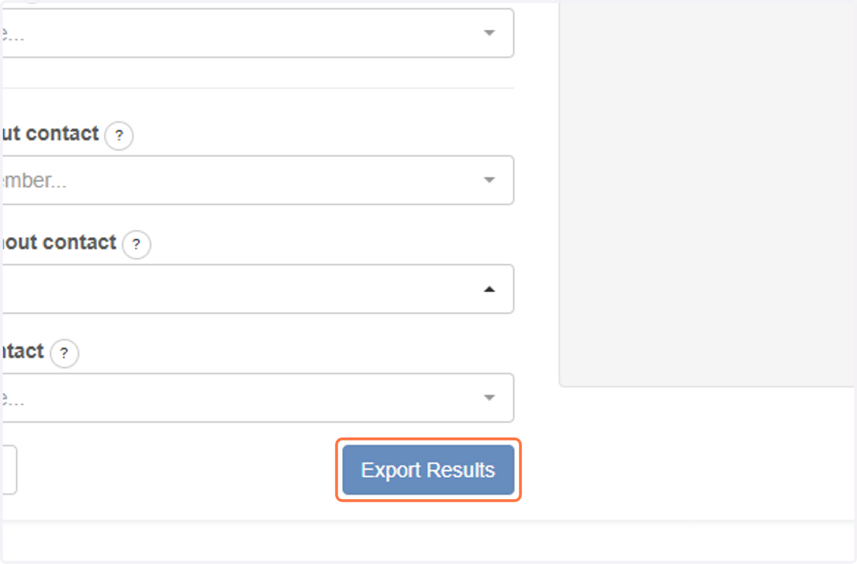 Click on Export Results