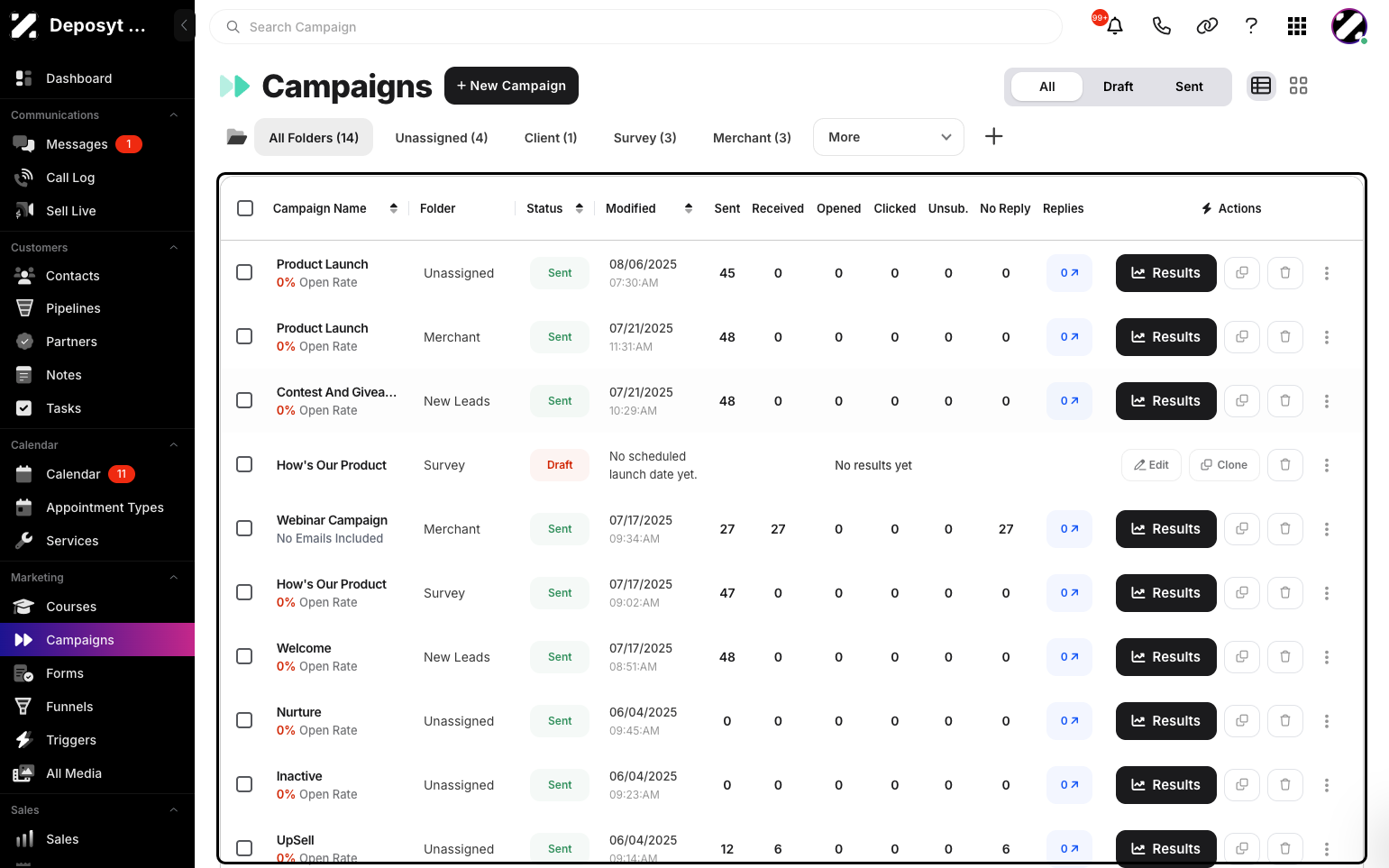Step 2: You will then be navigated to Campaigns.