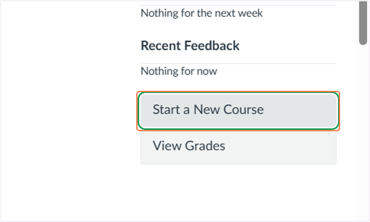 Open Canvas and Click on Start a New Course