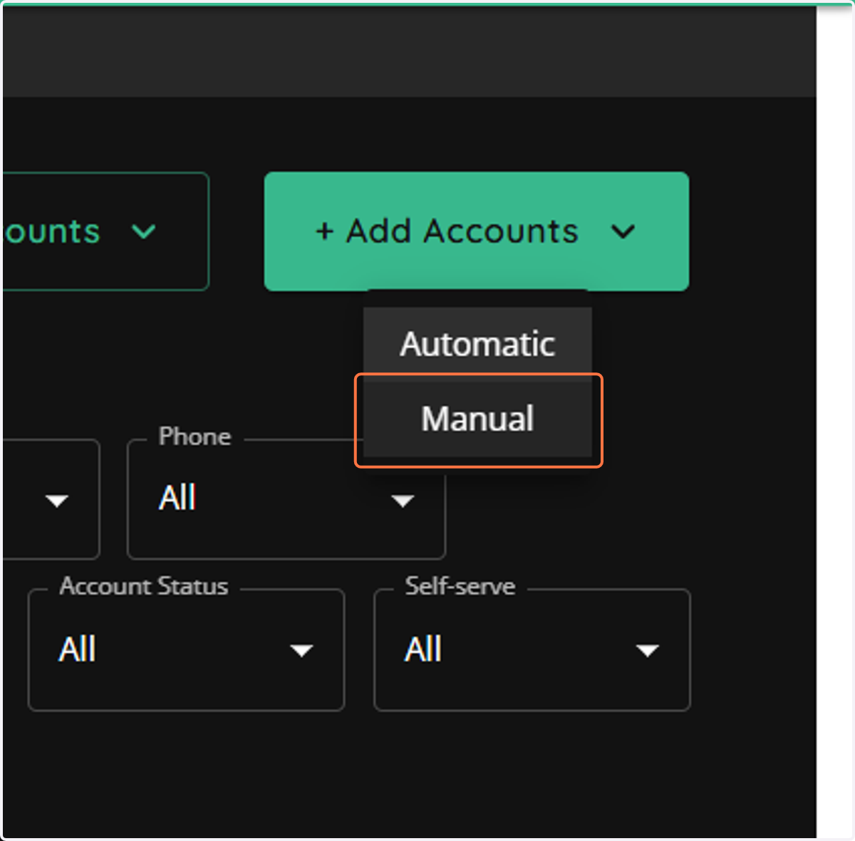 Click on Manual