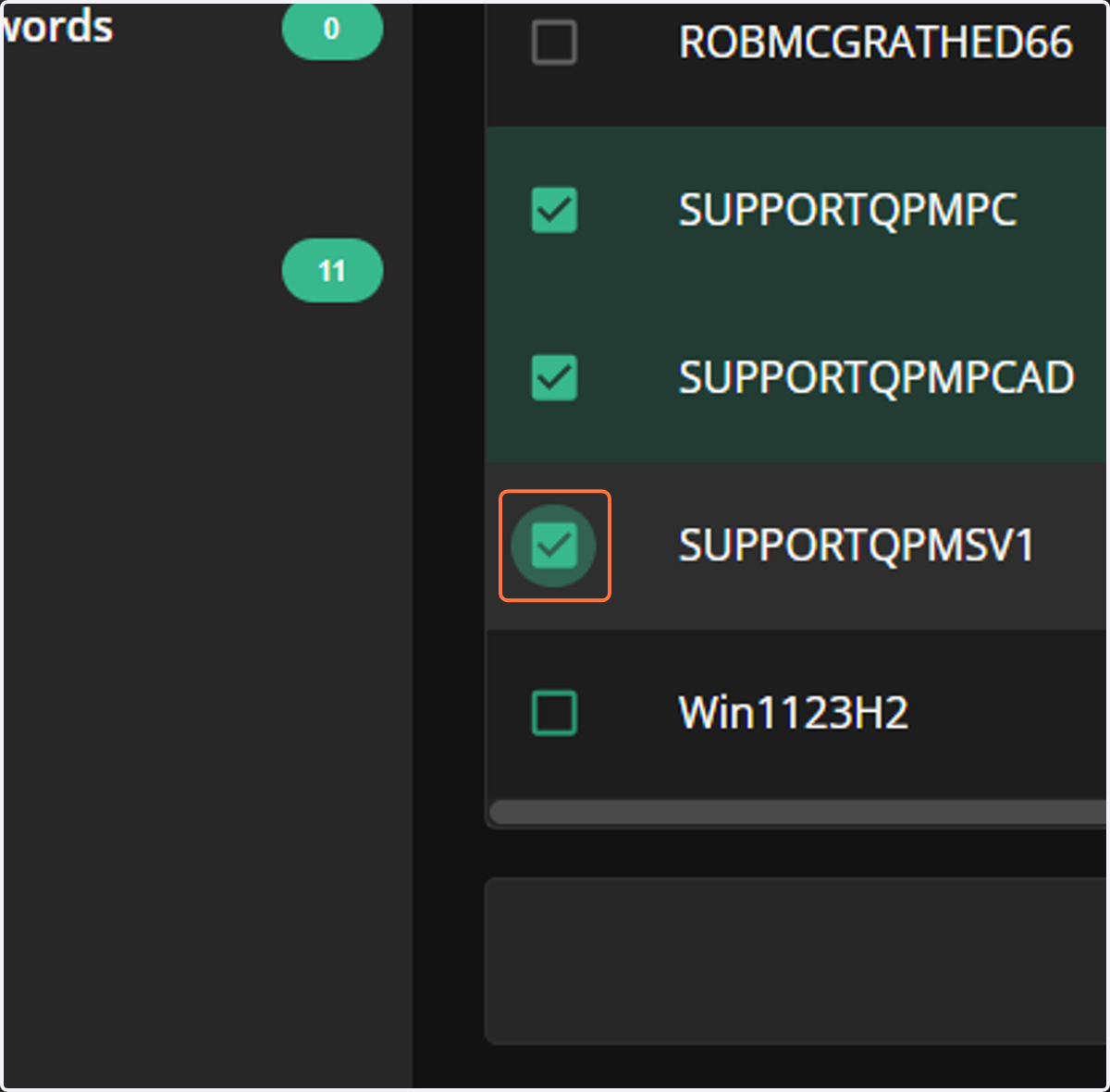 Check Toggle select row