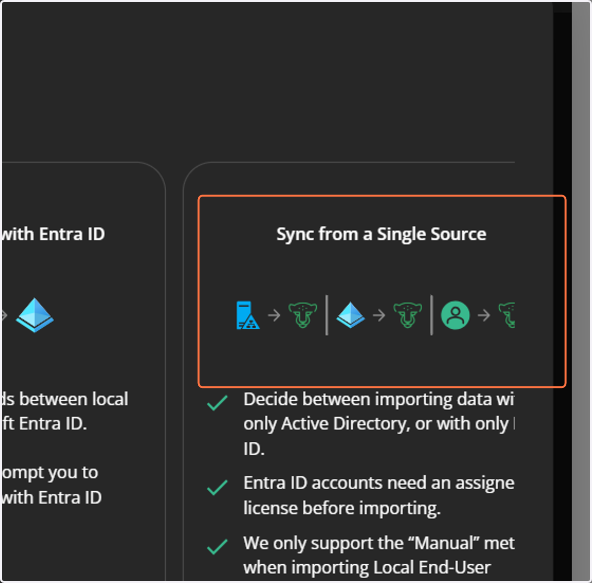 Click on Sync from a Single Source