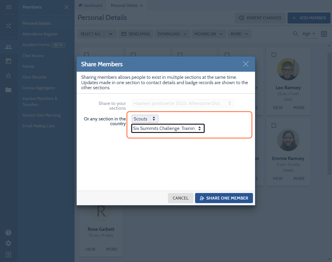 Click on option