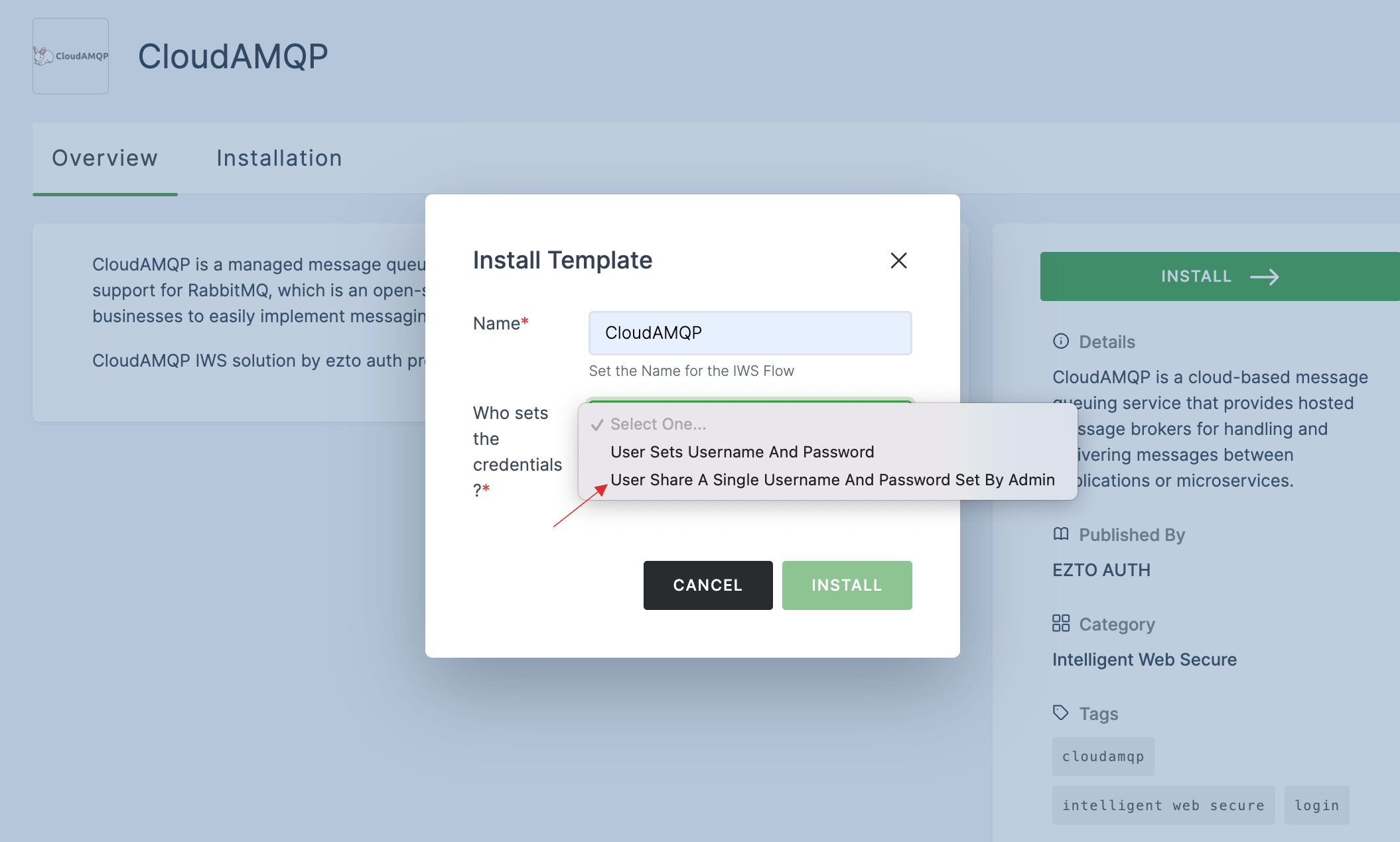 User Share A Single Username And Password Set By Admin