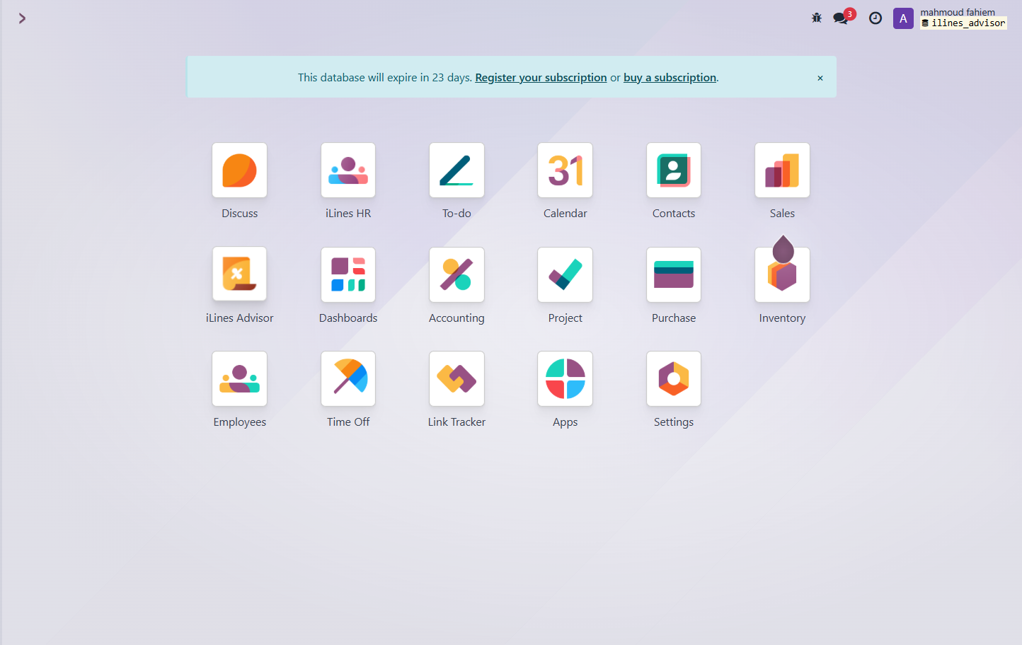 Click on iLines Advisor