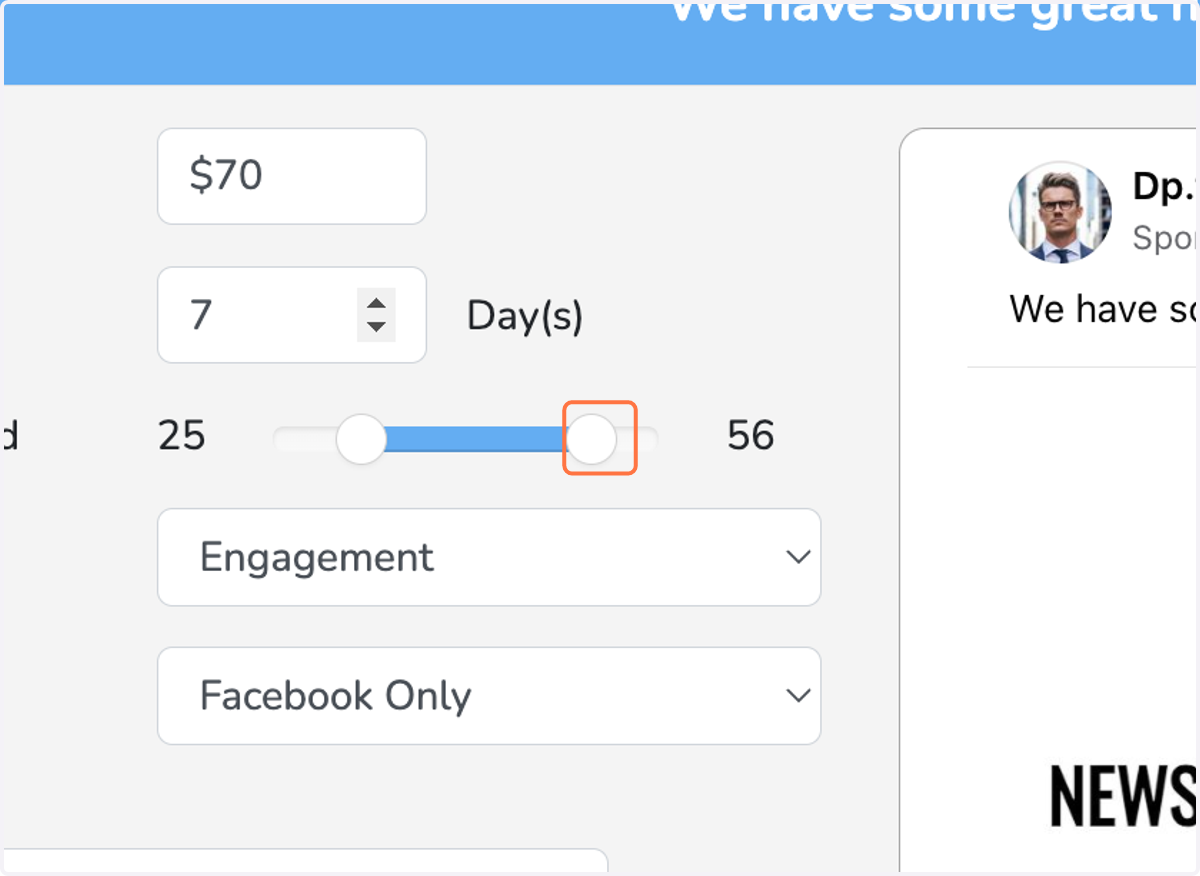 Set age target