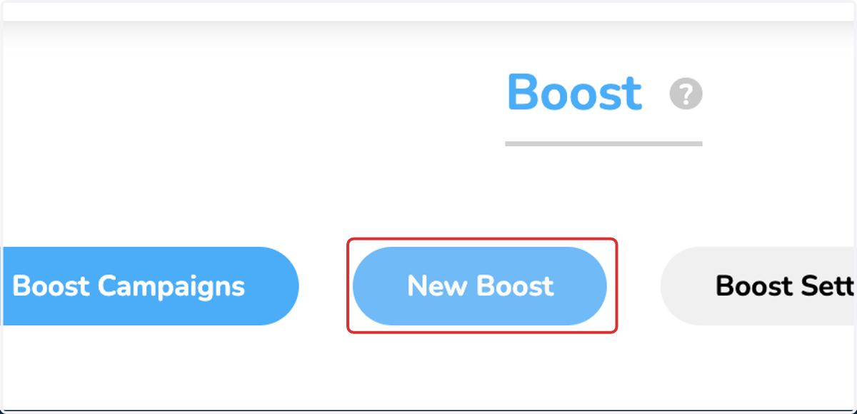 Click on New Boost
