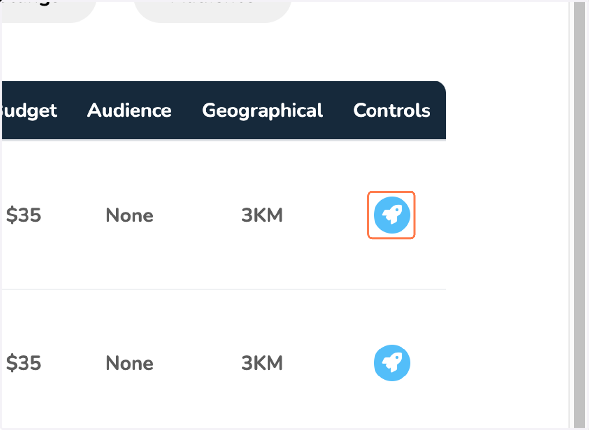 Click on launch icon