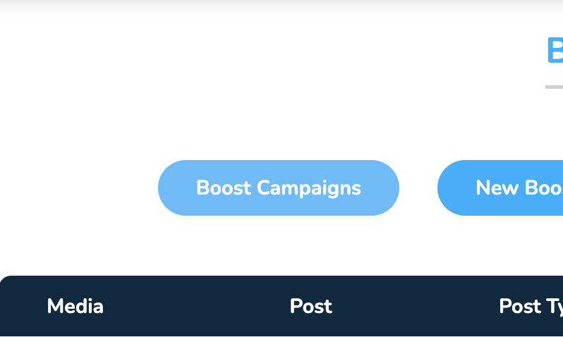 Click on Boost Campaigns