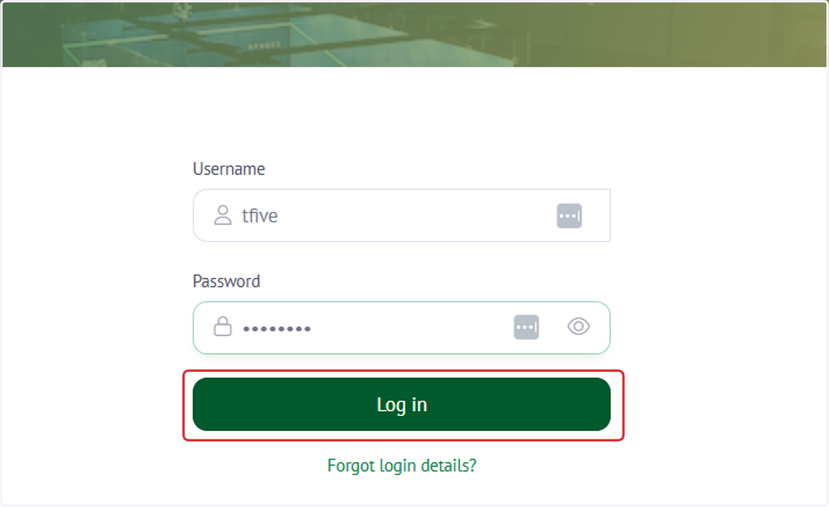 Type your MySquashAUS account username & password and click 'Log in'.