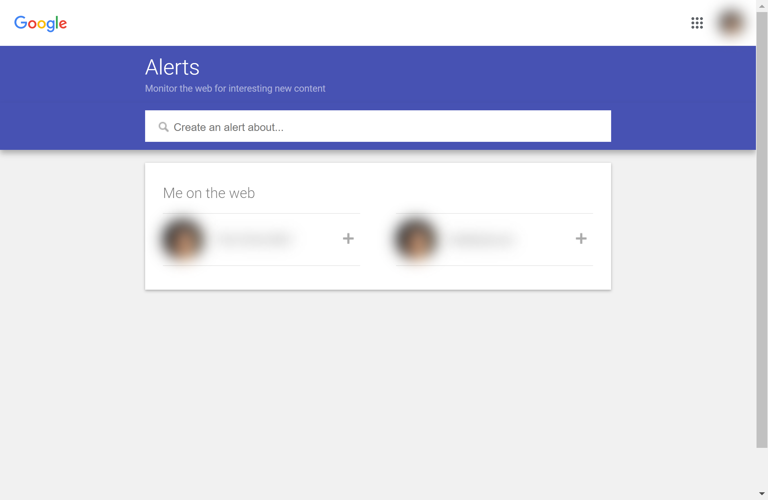 Click on Create an alert about...