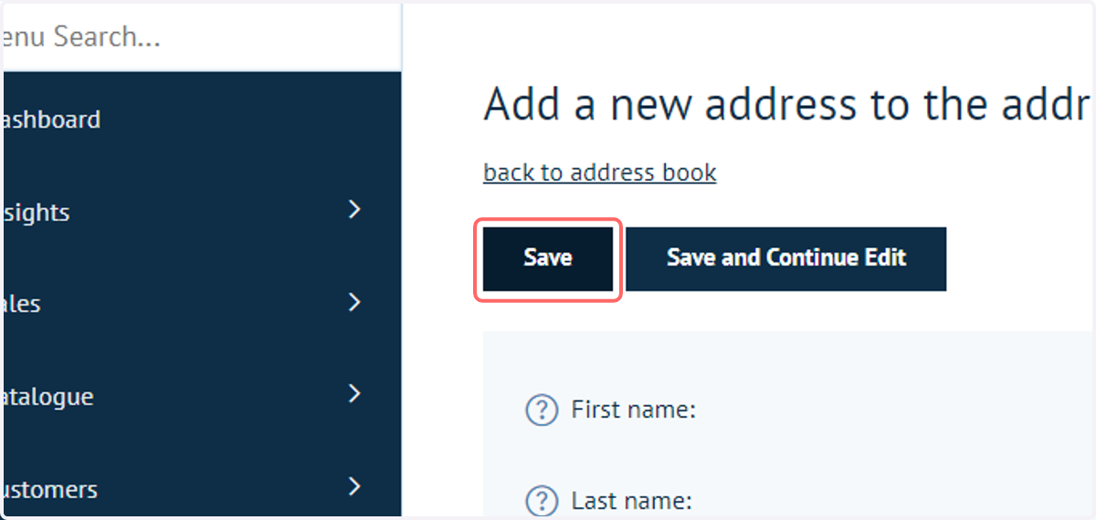 Click on Save